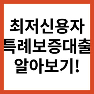 최저신용자특례보증대출